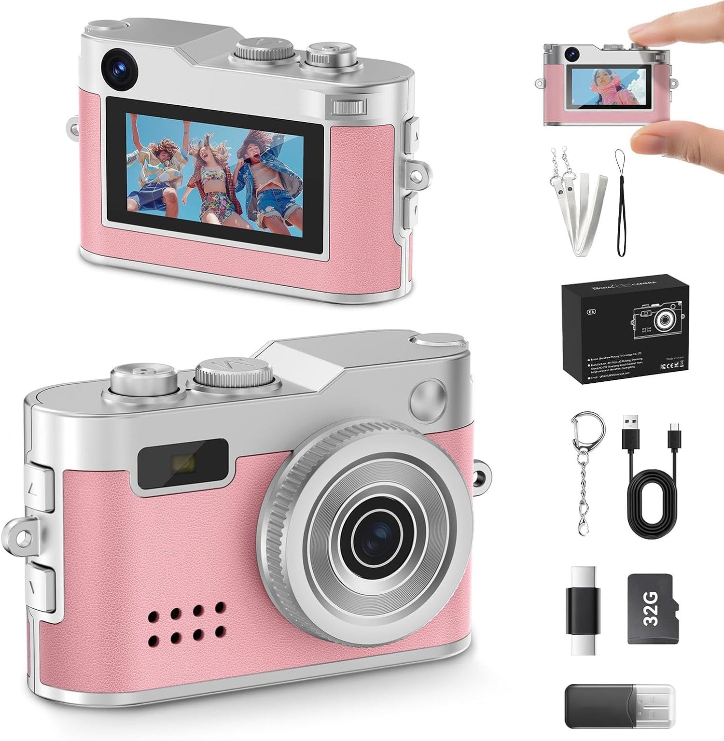 2025 New Thumb Pocket CCD Digital Camera HD Retro Mini Camera