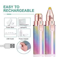 Portable 2 in 1 Electric Epilator Eyebrow Trimmer