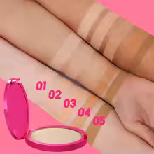 Natural Matte Pressed Powder Oil Control Brighten Whitening Face