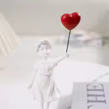 Little Girl With Balloon Figurine Statue