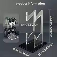 1/2PCS Clear 2 Layer PS5 PS4 Controller Stand With Headphone Holder