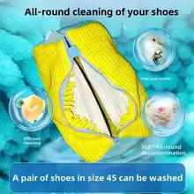 Machine Washable Shoe Washing & Drying Bag with Soft Fiber
